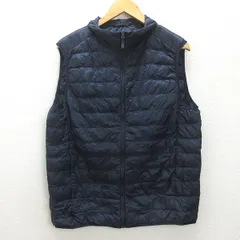 U■ユニクロ/UNIQLO ウルトラライトダウンベスト【XL】紺/men's/K6【中古】■