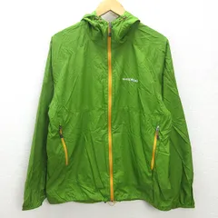 Q■モンベル/MONT-BELL 1103242ウインドブラスト パーカ■黄緑【メンズL】MENS/15【中古】