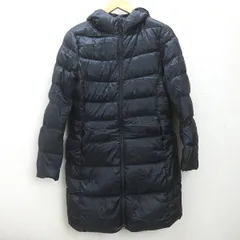 U■ユニクロ/UNIQLO ウルトラライトダウンロングジャケット【L】黒/LADIES/D1【中古】■