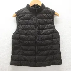 U■ユニクロ/UNIQLO ウルトラライトダウンベスト【L】茶/LADIES/H7【中古】■