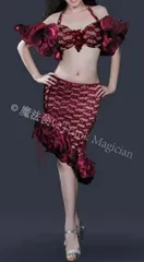 【新品未使用】ベリーダンス 衣装ミニ　オリエンタル衣装 ブラ スカート CWF1205P011