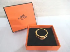 【極美品　正規品】HERMES エルメス サンチュール スカーフリング ゴールド色　ベルトモチーフ