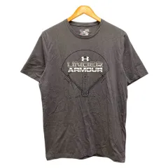 アンダーアーマー UNDER ARMOUR Tシャツ クルーネック ロゴ プリント 半袖 SM チャコールグレー