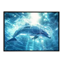 【B1サイズ（約73x103cm）】【lh-poster-6040】イルカ 海 ブルー ドルフィン 夏 ポスター クジラ シャチ 水族館 水中　南国 ハワイ 自然 サーフ インテリア  アート