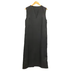 KOBE LETTUCE ワンピース ロング ジャンパースカート ノースリーブ 無地 黒 ブラック