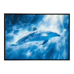 【B4サイズ（約25x36cm）】【lh-poster-6067】イルカ 海 ブルー ドルフィン 夏 ポスター クジラ シャチ 水族館 水中　南国 ハワイ 自然 サーフ インテリア  アート