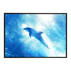 【B2サイズ（約51x73cm）】【lh-poster-6068】イルカ 海 ブルー ドルフィン 夏 ポスター クジラ シャチ 水族館 水中　南国 ハワイ 自然 サーフ インテリア  アート