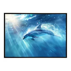 【A0サイズ（約84x119cm）】【lh-poster-6086】イルカ 海 ブルー ドルフィン 夏 ポスター クジラ シャチ 水族館 水中　南国 ハワイ 自然 サーフ インテリア  アート