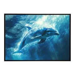 【B1サイズ（約73x103cm）】【lh-poster-6092】イルカ 海 ブルー ドルフィン 夏 ポスター クジラ シャチ 水族館 水中　南国 ハワイ 自然 サーフ インテリア  アート