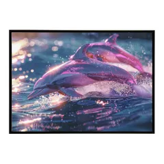 【B1サイズ（約73x103cm）】【lh-poster-6094】イルカ 海 ブルー ドルフィン 夏 ポスター クジラ シャチ 水族館 水中　南国 ハワイ 自然 サーフ インテリア  アート