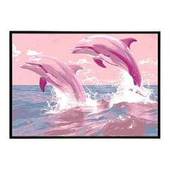 【B4サイズ（約25x36cm）】【lh-poster-6100】イルカ 海 ブルー ドルフィン 夏 ポスター クジラ シャチ 水族館 水中　南国 ハワイ 自然 サーフ インテリア  アート