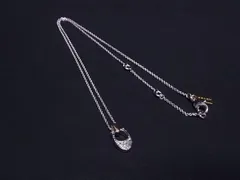 ■新品同様■ COACH コーチ ラインストーン ネックレス アクセサリー レディース シルバー系 DK3436