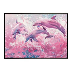 【A2サイズ（約42x59cm）】【lh-poster-6109】イルカ 海 ブルー ドルフィン 夏 ポスター クジラ シャチ 水族館 水中　南国 ハワイ 自然 サーフ インテリア  アート