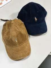 ポロ コーデュロイ ベースボールキャップ ブラウン/ネイビー まとめ