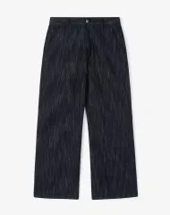 (1回着用 送料込み価格) ウォークオンボディオフ エドンスラブ セミーワイドデニムパンツ ブラック L