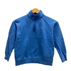 ポロ バイ ラルフローレン Polo by Ralph Lauren トレーナー 長袖 ハイネック ロゴ刺繍 ワンポイント コットン 3221-1322 120 青 ブルー オレンジ