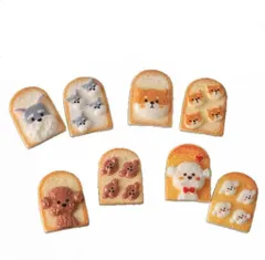 ミニチュア ドールハウス用 食パン ワンちゃんパンセット 8個セット トイプードル ビジョンフリーゼ 柴犬 シュナウザー フード 食品 ミニチュア