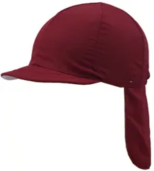 ナショナルハット NATIONAL HAT ブロードカラー タレ付き スポーツ 帽子 サンシェード 着脱式 キャップ メンズ レディース 後ろゴム あごゴム付き 全10色 チーム対抗 チーム分け 運動会  N749 E エンジ