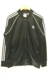 【中古】 adidas メンズジャージ トラックジャケット XXL SST TRACK TOP PB adidas XXL 黒 ブラック 白 ホワイト