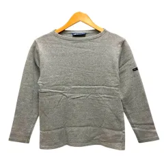 セントジェームス SAINT JAMES カットソー クルーネック コットン 無地 七分袖 XXS グレー