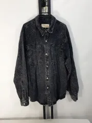 stu ブラックデニムジャケット ブラック デニム シャツ ジャケット