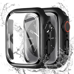 for Apple Watch ケース Series 11/10/9/8/7/SE3/SE2/SE/6/5/4 41mm 超薄型 for アップルウォッチ カバー 防水 PC素材 硬度9H強化ガラス R12106