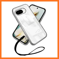 【新品】 シズカウィル Google Pixel 9a クリアケース ケース カバー サイドメッキ加工 ケース クリア 1個入り シルバー×クリア 0