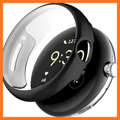 【新品】 ELYBYYLE for Google Pixel Watch 3 ケース GooglePixelWatch 3用 フルカバー PC素材 一体型 全面保護 装着簡単 高透過率 指紋防止 Google Pixel Watch 3 ケース ブラック 0