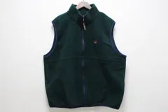 L.L.Bean エルエルビーン コットン100％ フリースベスト ジップアップ グリーン系 Lサイズ メンズ 12-K134/1/060