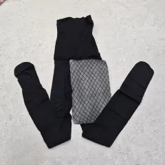 GUNZE ダイヤパターン シースルー ブラック パンスト