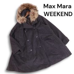 ◇☆Max Mara 白タグ ダウンモッズコート ファー襟 【46】 D548 - メルカリ
