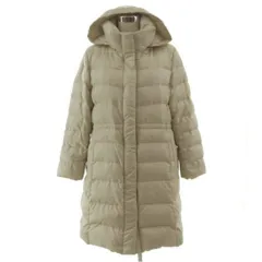 23区 オンワード樫山 ダウンコート スタンドカラー フード ジップアップ ダウン85％ ベージュ 48 大きいサイズ