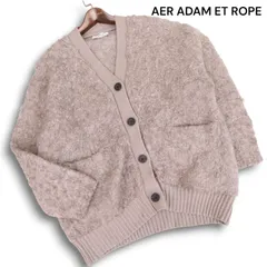 23AW★ AER ADAM ET ROPE アダム エ ロペ 秋冬 ウール混★ ファー ニット Vネック カーディガン 羽織り Sz.F レディース