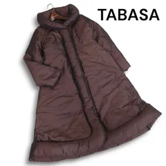 TABASA タバサ 秋冬★ Aライン ボリュームカラー ロング ダウン コート Sz.36 レディースのサムネイル