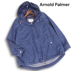 Arnold Palmer アーノルドパーマー パラソル刺繍★ 中綿 ライナー デニム ジャケット マウンテンパーカー Sz.2 レディース