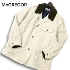 McGREGOR マクレガー 秋冬★ 裏地チェック カバーオール ワーク ジャケット Sz.L メンズ 日本製