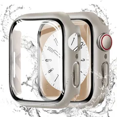 for Apple Watch ケース Series 11/10/9/8/7/SE3/SE2/SE/6/5/4 45mm 超薄型 for アップルウォッチ カバー 防水 PC素材 硬度9H強化ガラス 高透過率 指紋防止R12108