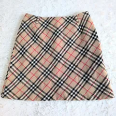 人気✨️BURBERRY BLUE LABEL バーバリーブルーレーベル ノバチェック ミニスカート ウール100% 三陽商会 36 裏地あり