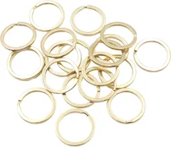 キーリング 二重リング 200個セット キーホルダー金具 パーツ ゴールド系 丈夫 しっかり固定 DIY ハンドメイド 交換用 まとめ買い 業務用 ストラップ・バッグチャームに 二重カン リングパーツ 多用途　取り付け簡単 予備 在庫補充 家庭用 会社用