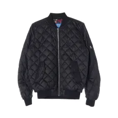 アディダス キルティング ダウン ブルゾン アウター ブラック S