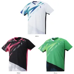 ゴーセン GOSEN テニス ゲームシャツ メンズ レディース 半袖Tシャツ 半袖ゲームシャツ 部活 チーム クラブ サークル 吸汗速乾 日本ソフトテニス連盟 日本バドミントン協会審査合格品  T2402 39 ブラック