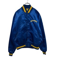 球団支給品 ブリュワーズ サテン ジャケット ジャンパー スタジャン