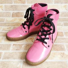 DIESEL スニーカー風 ハイカット ヒール ブーツ ブラック 24.5 