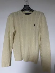 ポロ ラルフローレン アイボリー ケーブル ニット