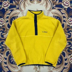 (M) エルエルビーン L.L.Bean フリース プルオーバー ジャケット (黄色)