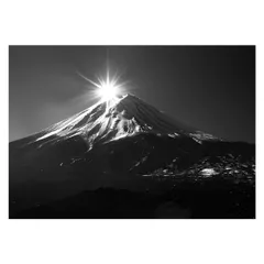 【A0サイズ（約84x119cm）】【lh-poster-4173】和風　金の富士 金運 ゴールド 山 富士山 ふじさん 横ポスター ご利益 運気 グッズ アイテム 開運 インテリア  レトロ