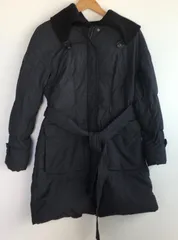 プラステ ウエストリボン付き ダウンコート レディース 2 ブラック 3012202512080036