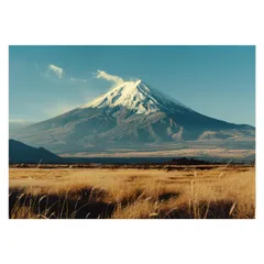 【A3サイズ（約30×42cm）】【lh-poster-4209】和風　金の富士 金運 ゴールド 山 富士山 ふじさん 横ポスター ご利益 運気 グッズ アイテム 開運 インテリア  レトロ