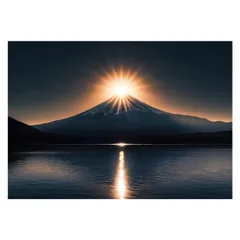 【B1サイズ（約73x103cm）】【lh-poster-4214】和風　金の富士 金運 ゴールド 山 富士山 ふじさん 横ポスター ご利益 運気 グッズ アイテム 開運 インテリア  レトロ