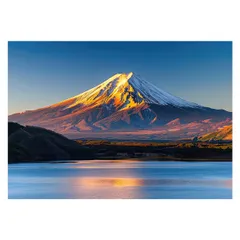 【A3サイズ（約30×42cm）】【lh-poster-4215】和風　金の富士 金運 ゴールド 山 富士山 ふじさん 横ポスター ご利益 運気 グッズ アイテム 開運 インテリア  レトロ